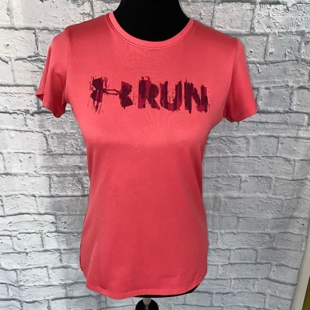 Under armour run semi fitted heat gear dri fit Crewneck shirt women sz XS
